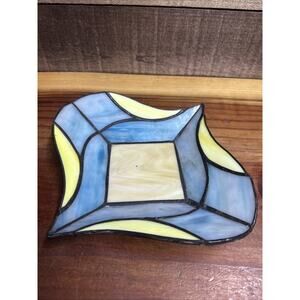 Tiffany Style Stained Glass Trinket Dish 7x7